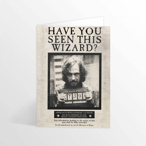 Tarjeta de felicitación lenticular Sirius Black. Minalima-Harry Potter