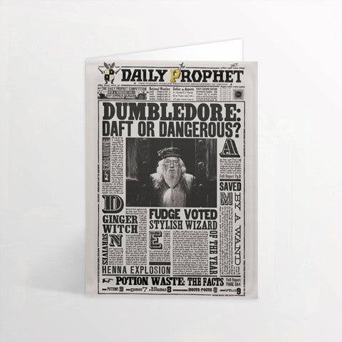 Tarjeta de felicitación lenticular - Dumbledore ¿Ridículo o peligroso? Minalima-Harry Potter