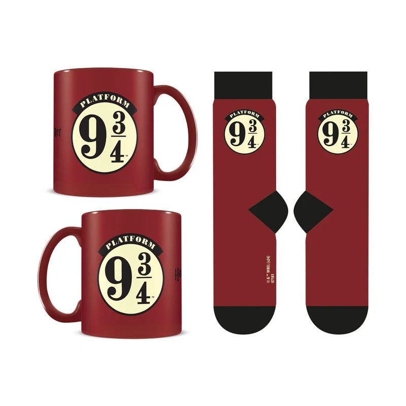 Set regalo con taza y calcetines Harry Potter plataforma (9 34) 315 ml y TU 36-41