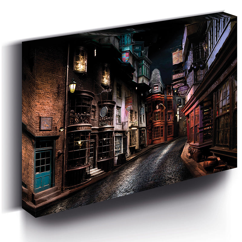 Harry Potter - Lienzo Con Iluminación 30X40 Cm Diagon Alley