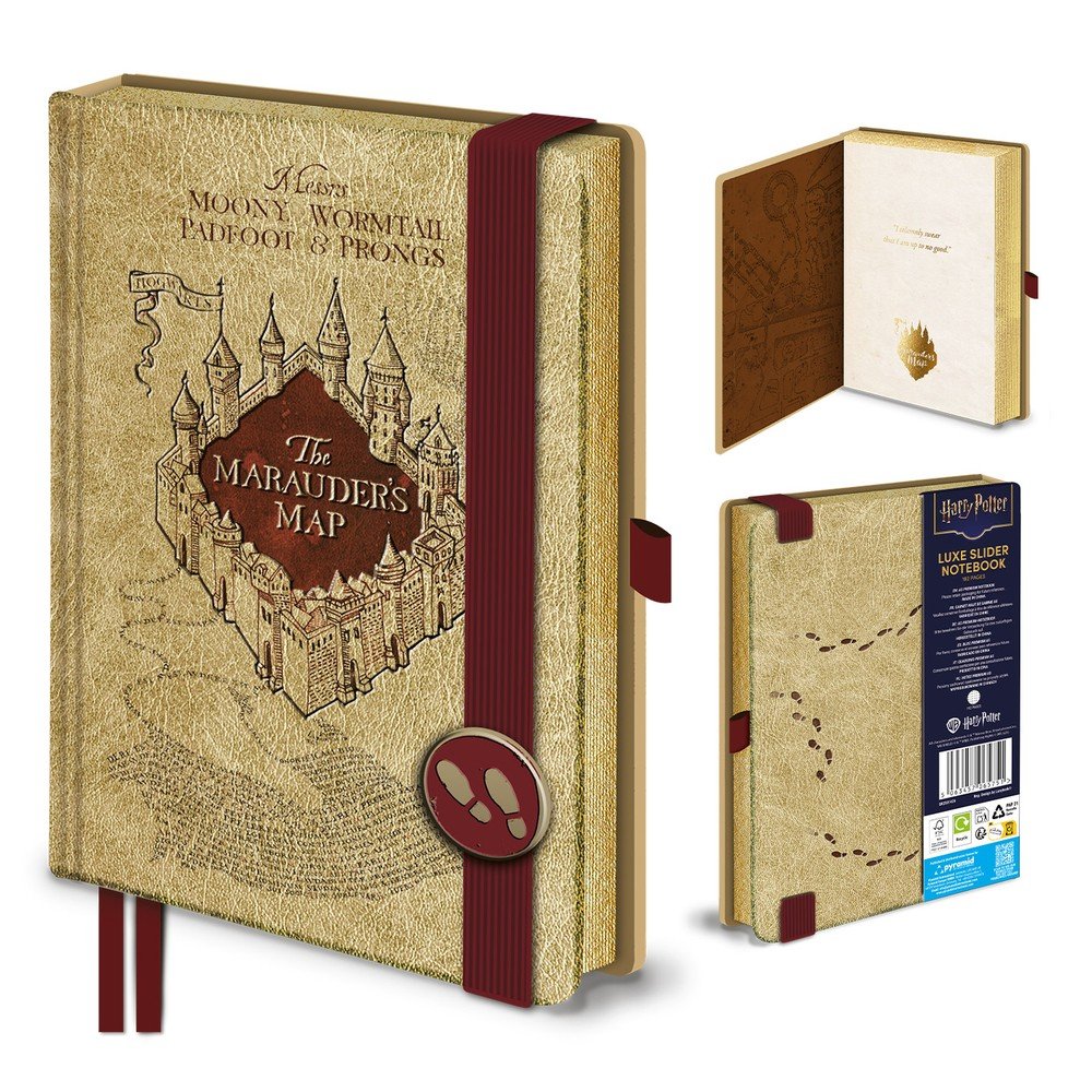 Cuaderno A5 Premium Harry Potter Mapa Del Merodeador