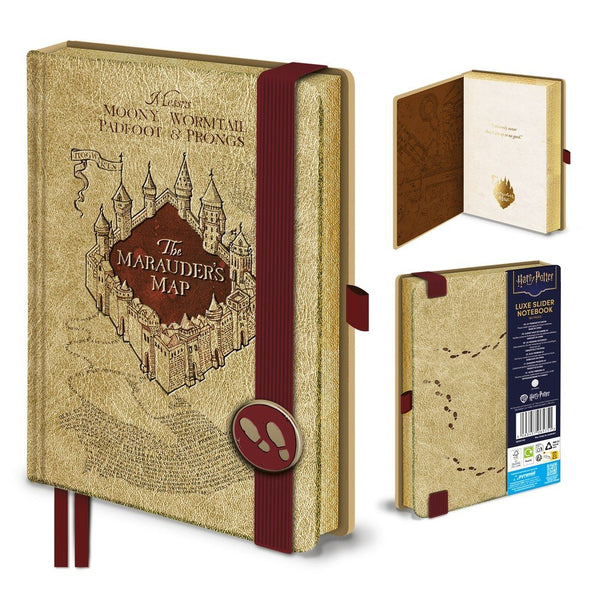 Cuaderno A5 Premium Harry Potter Mapa Del Merodeador