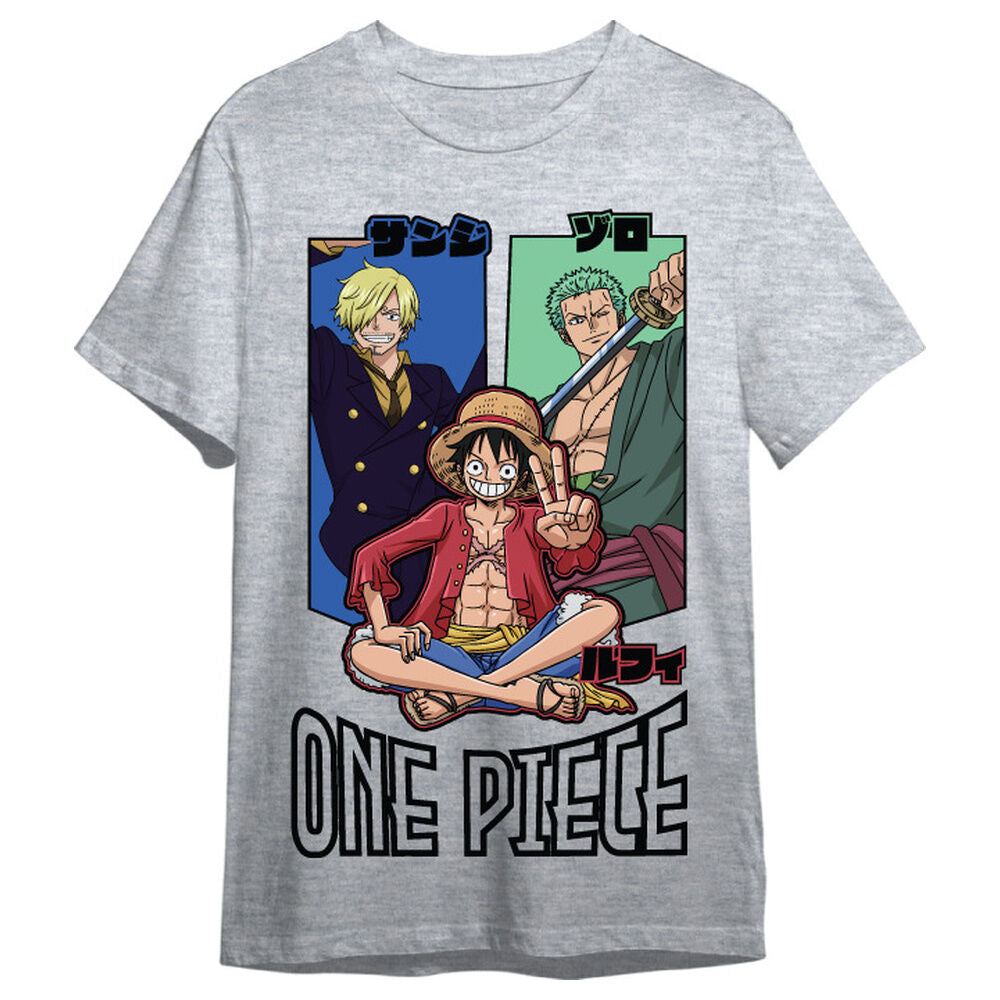 Camiseta Monkey D. Luffy, Roronoa Zoro & Sanji One Piece adulto Talla L