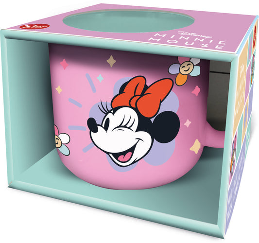 Taza De Cerámica Full Deco 355 Ml En Caja Regalo Minnie