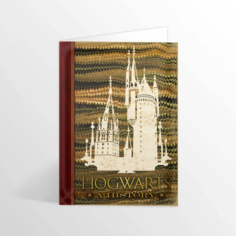Tarjeta de felicitación - La historia de Hogwarts. Minalima-Harry Potter