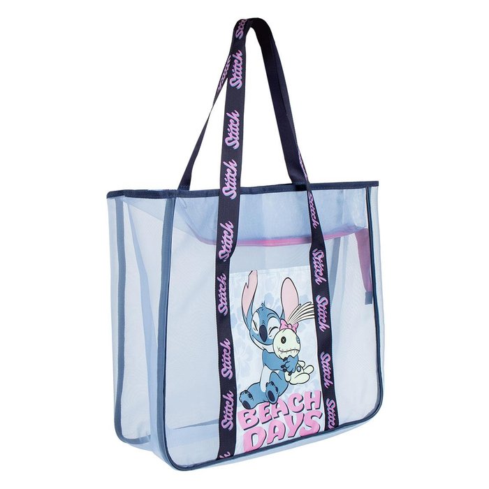 Bolsa Playa Asas Transparente Rejilla Stitch