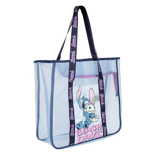 Bolsa Playa Asas Transparente Rejilla Stitch