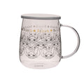 Taza Cristal Disney Con Tapa Stitch