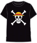 Camiseta Negra Skull One Piece adulto Talla M