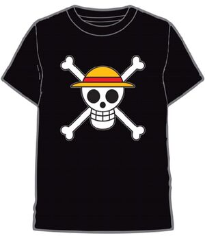 Camiseta Negra Skull One Piece adulto Talla M