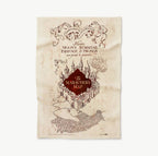 Paño de cocina con el mapa del Merodeador. Minalima-Harry Potter