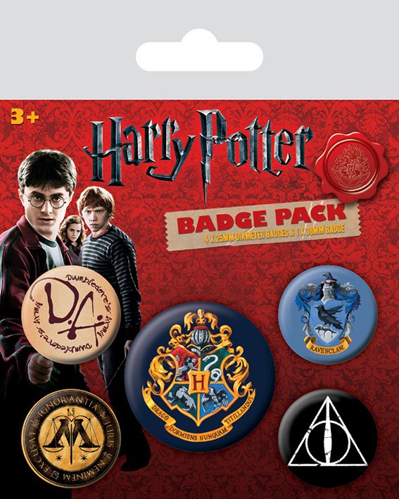 Harry Potter Pack 5 Chapas Hogwarts