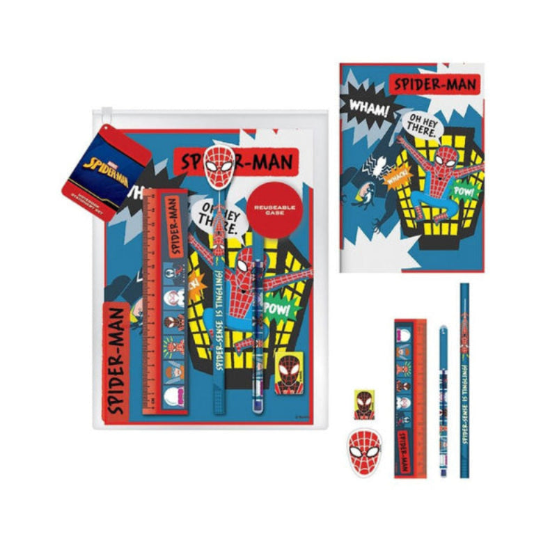 Set de papelería con libreta Spider-Man bocetos