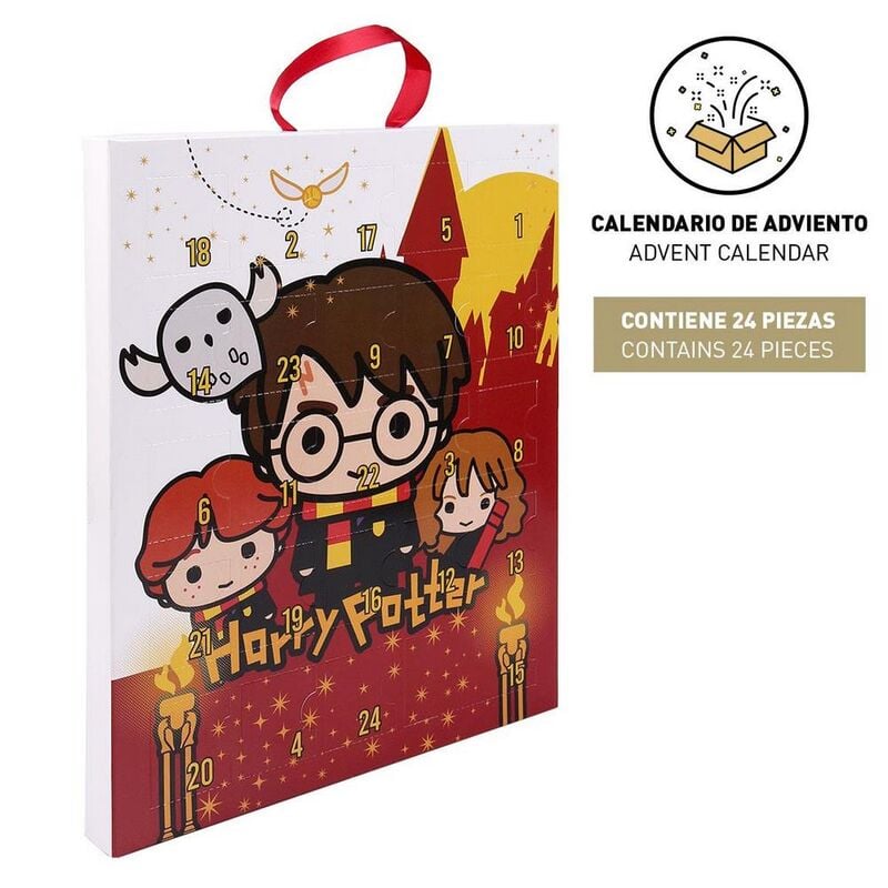 Caja Sorpresa Premium - 24 Regalos Oficiales con Accesorios Harry Potter Chibi