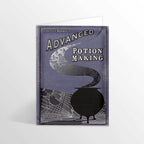Tarjeta de felicitación - Manual avanzado para la elaboración de pociones. Minalima-Harry Potter