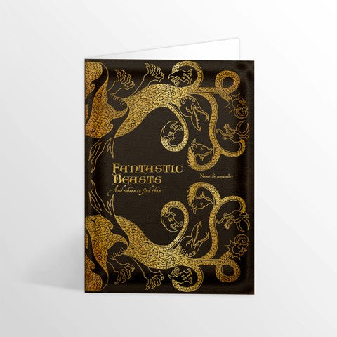 Tarjeta de felicitación - Animales fantásticos. Minalima-Harry Potter