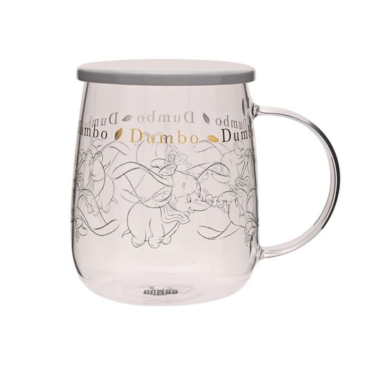Taza Cristal Disney Con Tapa Dumbo