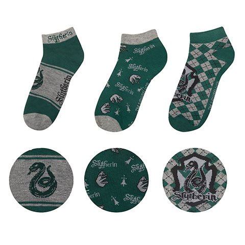 Harry Potter Pack de 3 Pares de calcetines tobilleros Slytherin