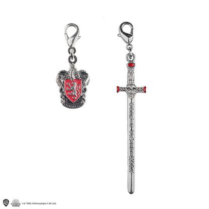 Set de 2 charms Gryffindor (escudo y espada)