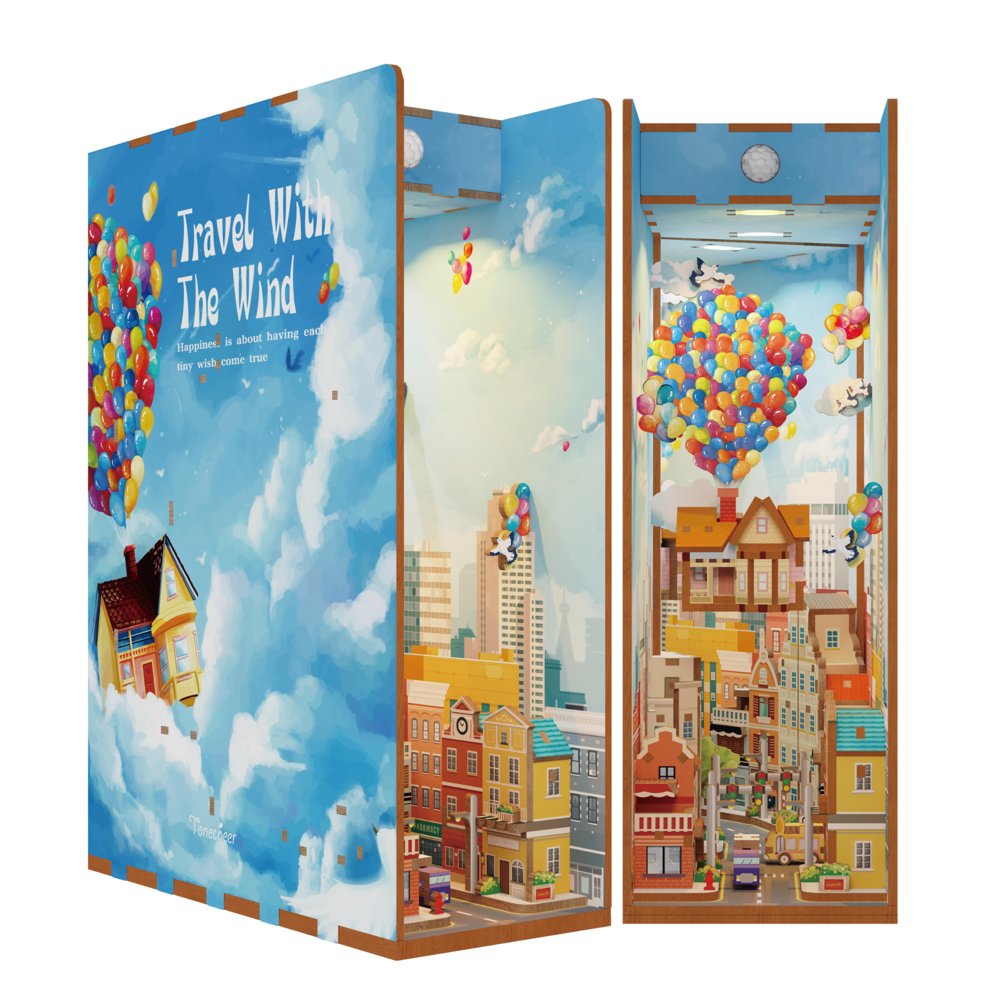 Maqueta Book Nook Con Luz Up Travel With The Wind