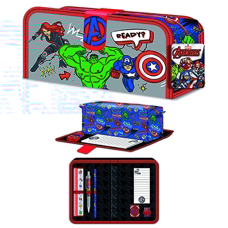 Set de papelería y estuche Avengers (Hero Club) 20 x 11 x 6,5 cm
