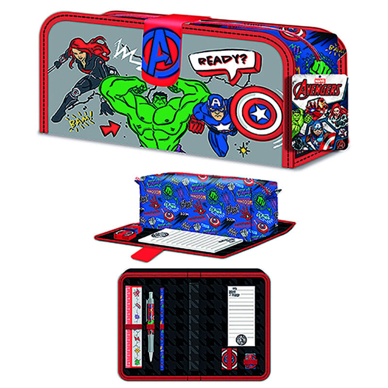 Set de papelería y estuche Avengers (Hero Club) 20 x 11 x 6,5 cm