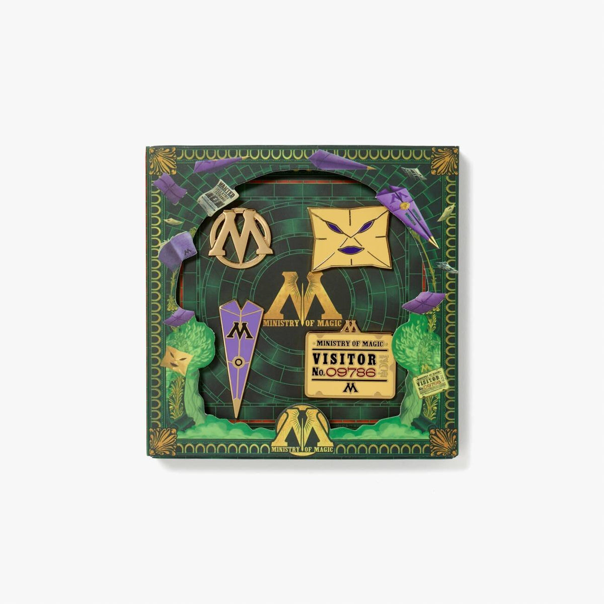 Conjunto de 4 pines del Ministerio de Magia de MinaLima - Harry Potter