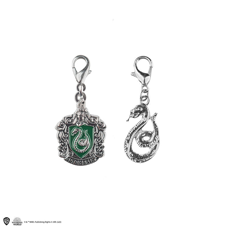 Set de 2 Charms Slytherin (escudo y serpiente)