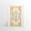 Tarjeta de felicitación - Billete del Expreso de Hogwarts. Minalima-Harry Potter