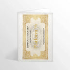 Tarjeta de felicitación - Billete del Expreso de Hogwarts. Minalima-Harry Potter