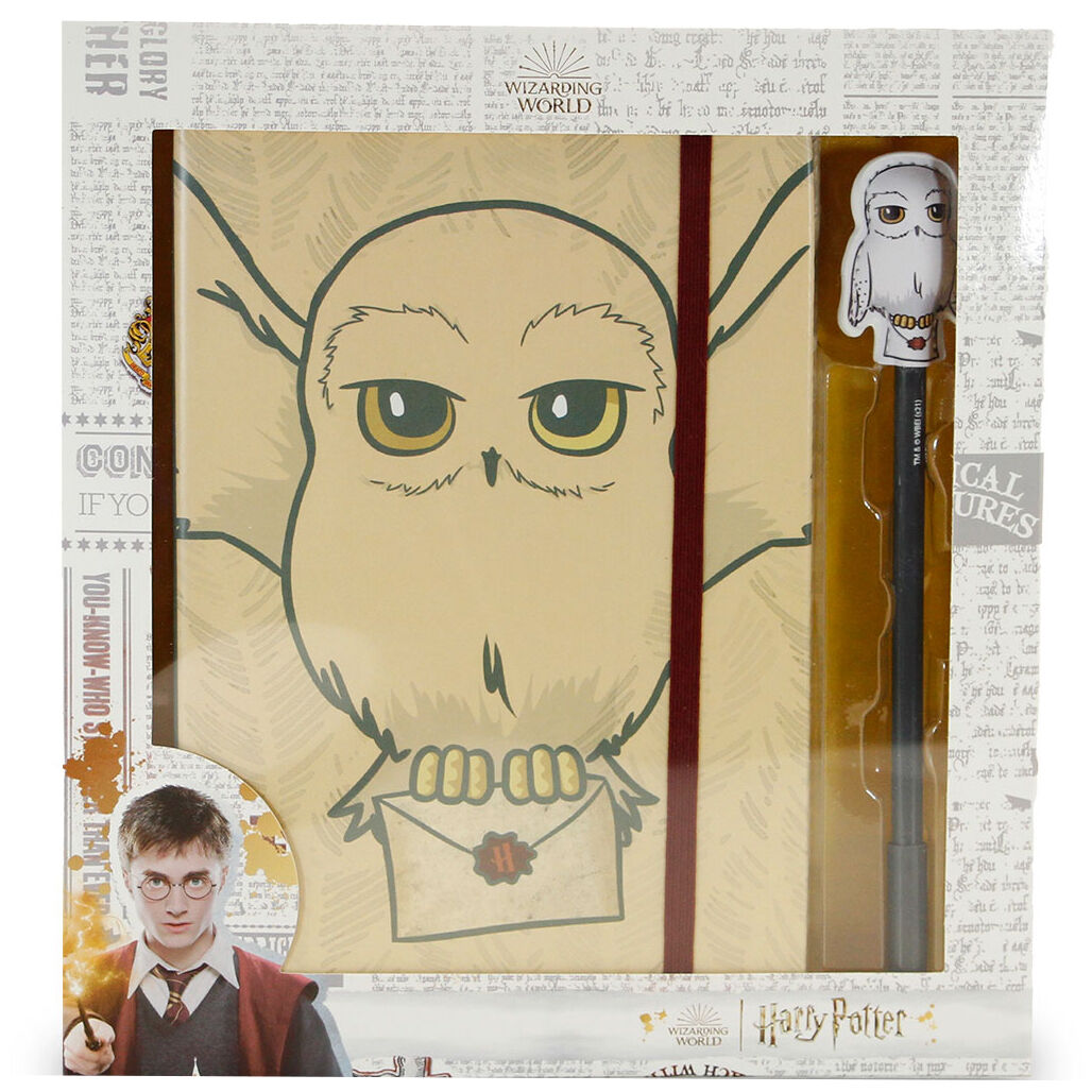 Set diario + boligrafo Hedwig Harry Potter