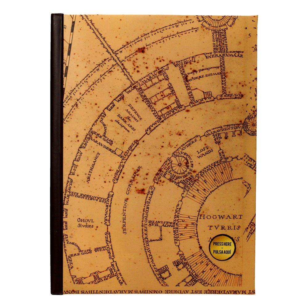 Harry Potter Libreta con luz Mapa del Merodeador