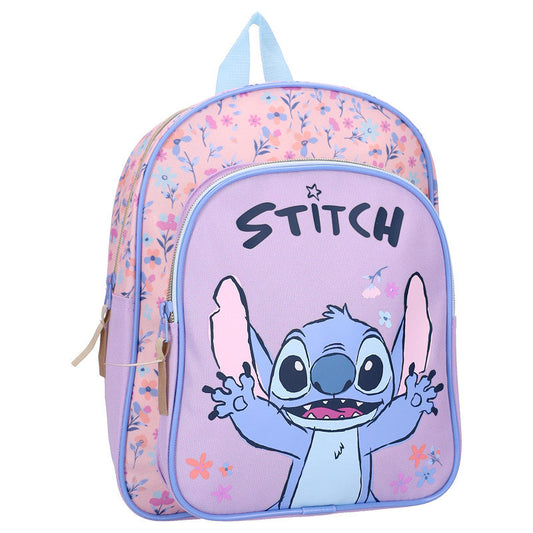 Mochila Infantil Con Bolsillo Stitch Spring Smiles