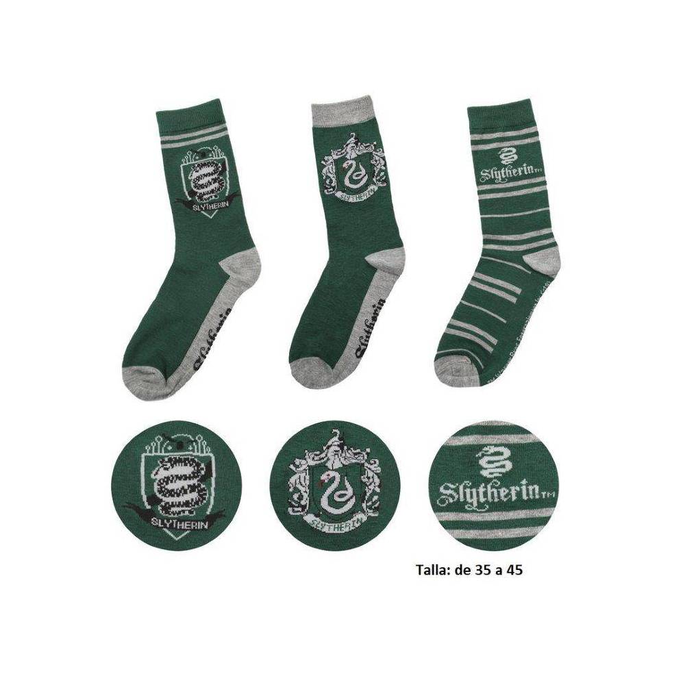 Set 3 calcetines Slytherin Harry Potter