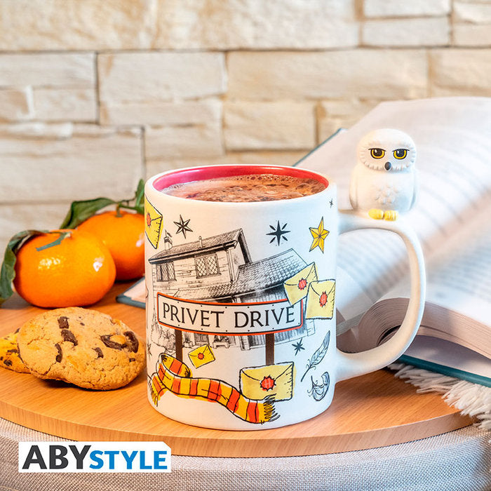 Taza 3D Harry Potter Hedwig & Privet Drive Caja 2Uds