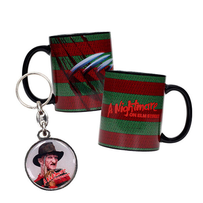 Taza + Llavero metálico Pesadilla Elm Street