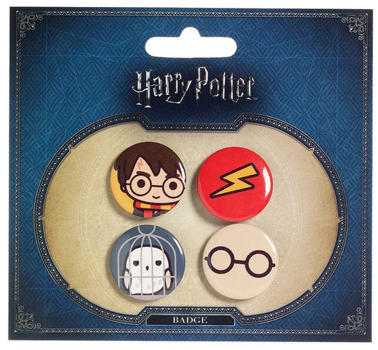 Harry Potter Pack 4 Chapas Cutie Harry Potter & Hedwig