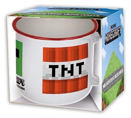 Taza Ceramica Desayuno 400 Ml. Minecraft En Caja De Regalo