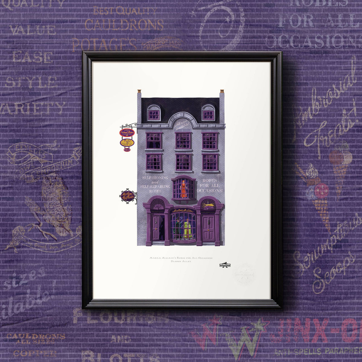 Lámina Artística Boutique de Madame Guipure MinaLima - Harry Potter