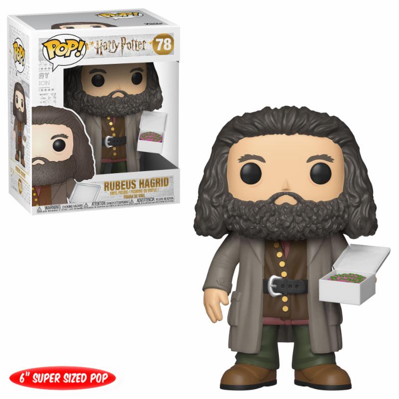 (PRE VENTA) Harry Potter Super Sized POP! Movies Vinyl Figura Hagrid with Cake 14 cm