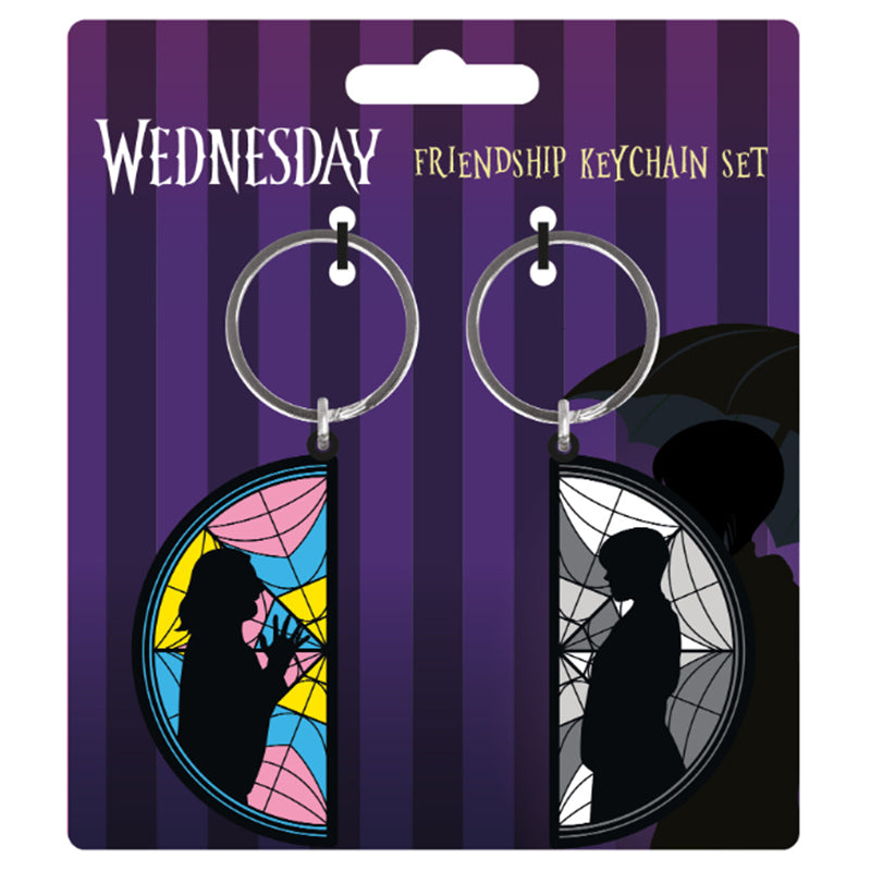 Miércoles - Llavero Wednesday Enid Window 2 Piezas