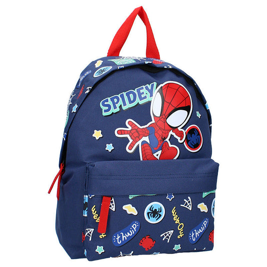Mochila Infantil Con Bolsillo Spidey Web-Out!