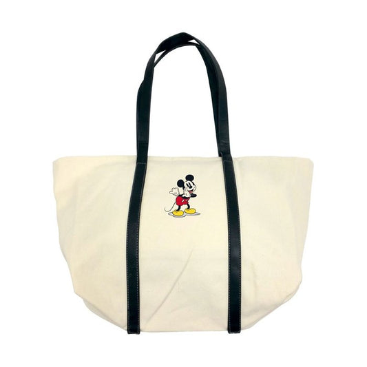 Bolsa De Tela Loneta Xl Shopping Cierre Y Bolsillo Mickey