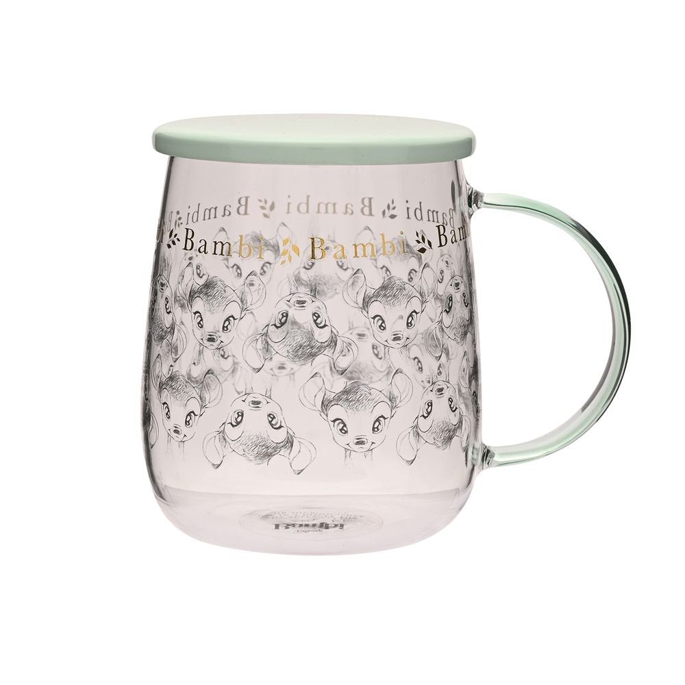 Taza Cristal Disney Con Tapa Bambi