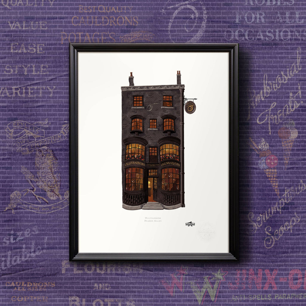 Lámina artística de Tienda Ollivander MinaLima - Harry Potter