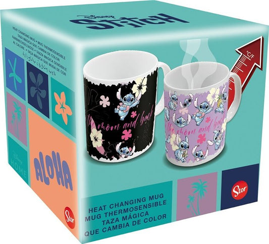 Taza Térmica 325 Ml En Caja Regalo Stitch Y Angel