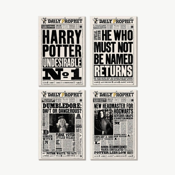 Juego de 4 imanes de la Gaceta Mágica de Harry Potter – minalima