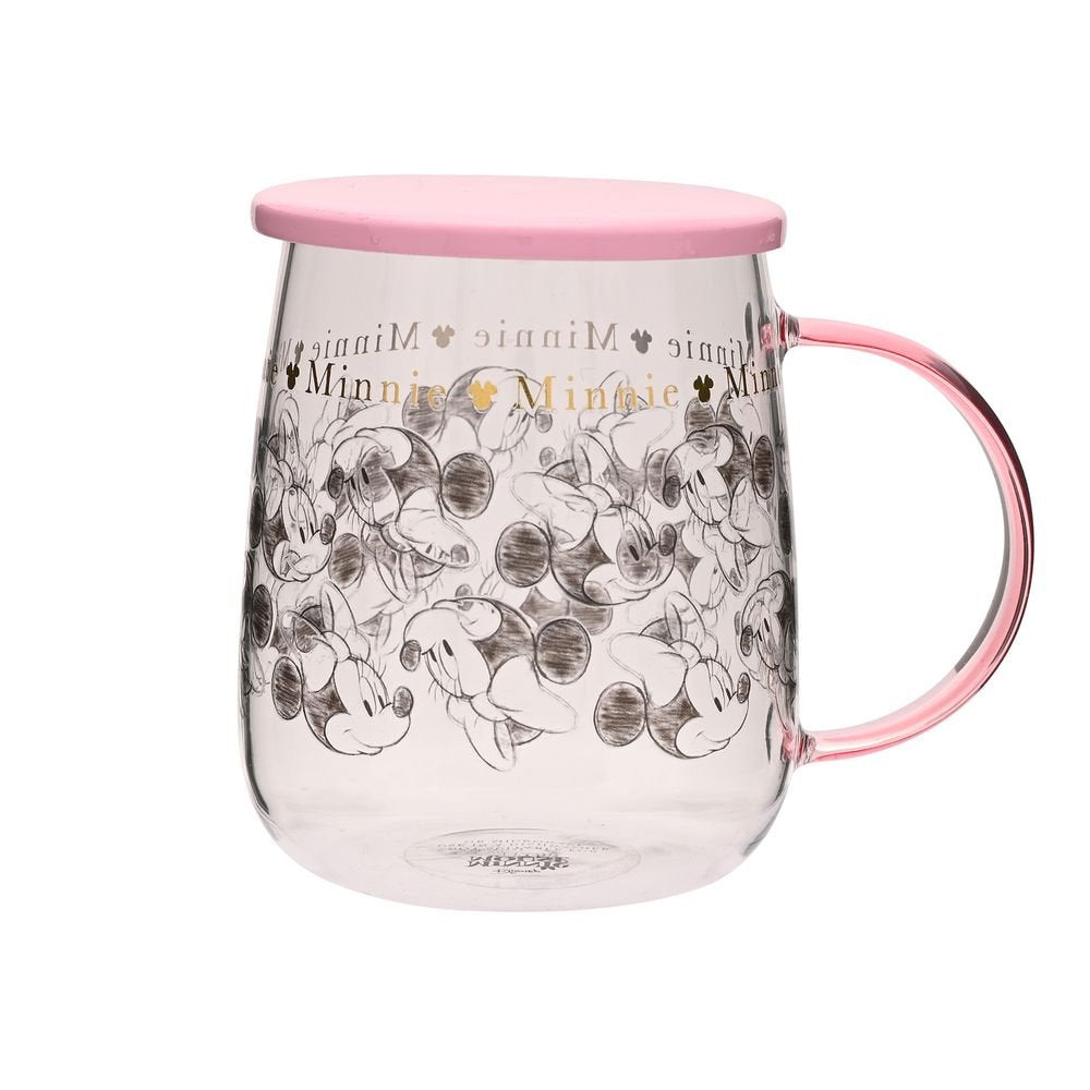 Taza Cristal Disney Con Tapa Minnie