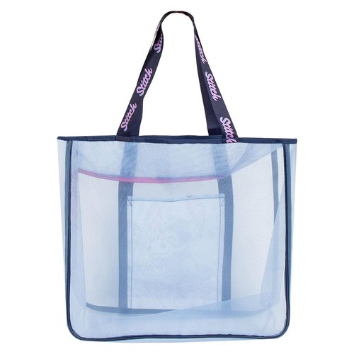 Bolsa Playa Asas Transparente Rejilla Stitch