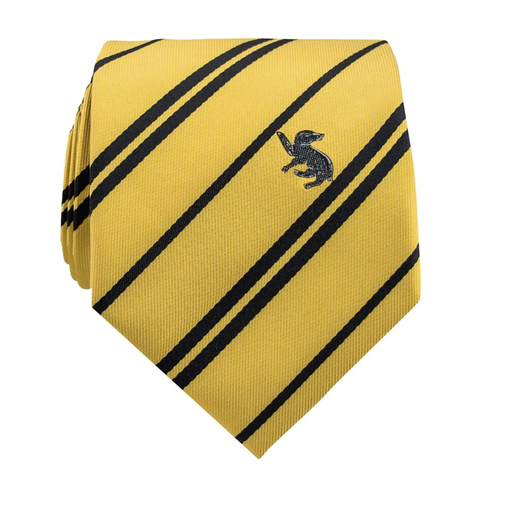 Corbata + Pin Licencia Harry Potter Hufflepuff